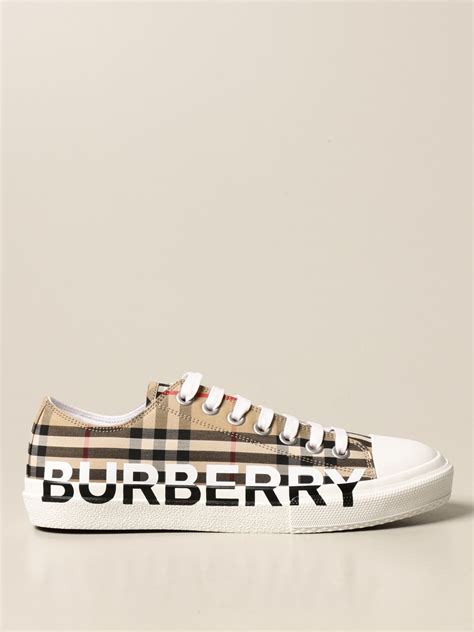 burberry low top sneakers|Burberry check canvas sneakers.